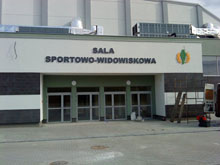 Montaż liter blokowych w Białej Podlaskiej na Hali Widowiskowo - Sportowej